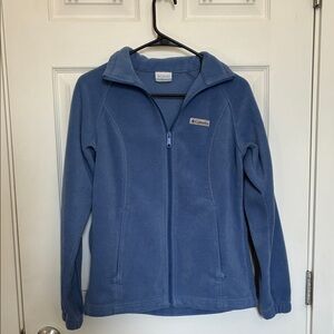 Columbia Soft Blue Full-Zip Fleece Jacket